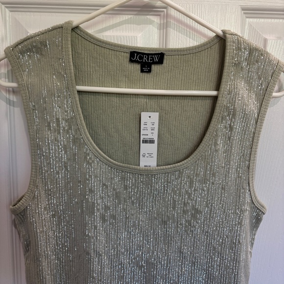 J Crew Vintage rib sequin-embellished tank top - Picture 3 of 8